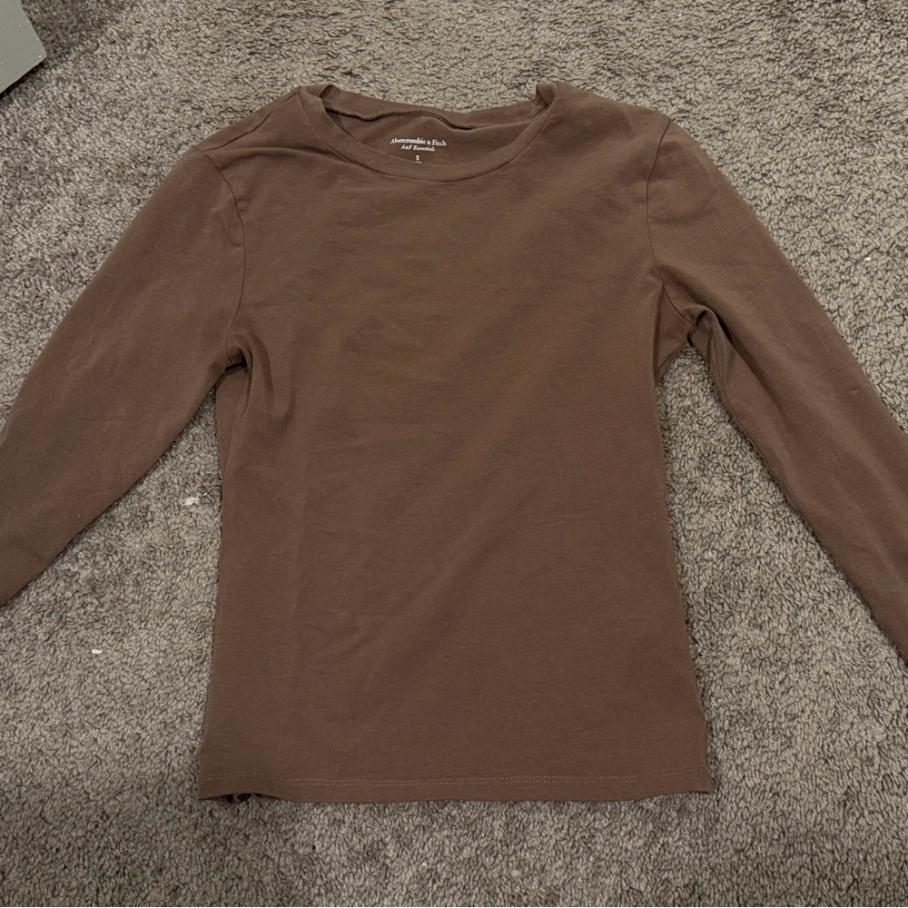 Abercrombie Brown Long Sleeve Top Size S